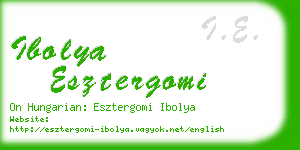 ibolya esztergomi business card